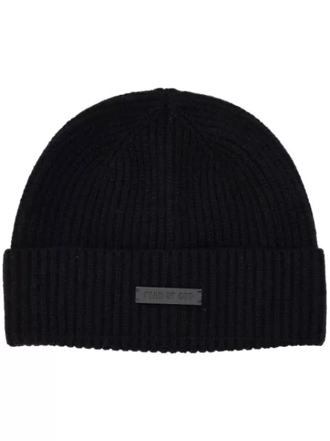 Affordable Fear Of God logo-applique cashmere beanie Women 0117