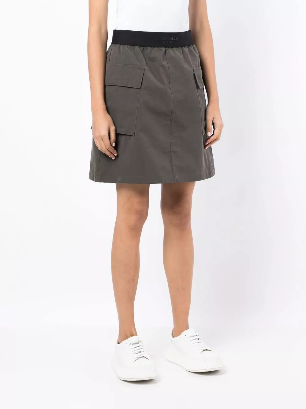 Cheap FEAR OF GOD ESSENTIALS flap-pocket midi skirt Women 0121