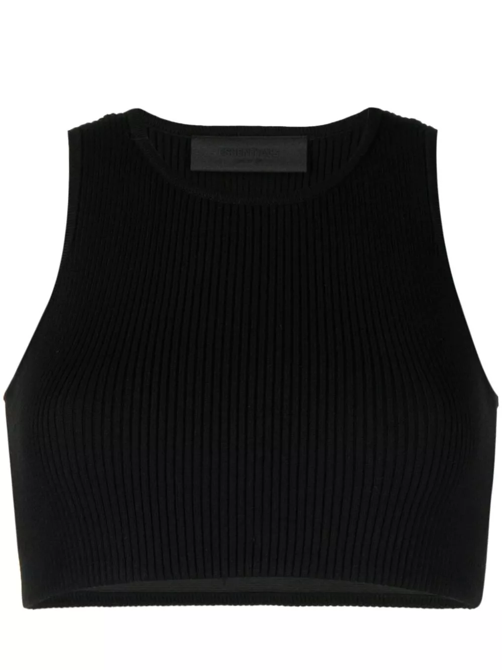 Cheap FEAR OF GOD ESSENTIALS logo-patch ribbed crop top Women 0203